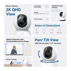 TP-Link TC72 cámara de vigilancia Bombilla Cámara de seguridad IP Interior 2560 x 1440 Pixeles Techo/Escritorio — imagen 2