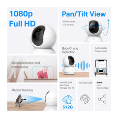 TP-Link Tapo TC70 cámara de vigilancia Esférico Cámara de seguridad IP Interior Techo/pared — imagen 3
