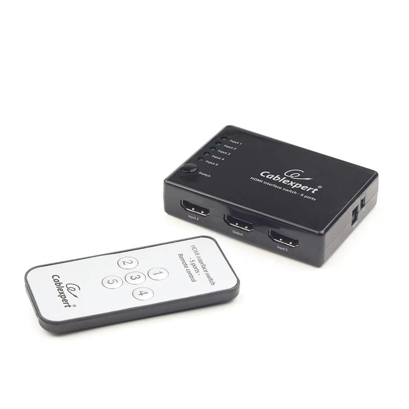 Gembird Switch con interface HDMI, 5 puertos · vista 1