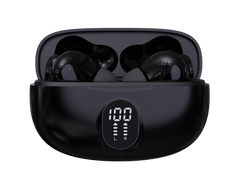 Auriculares Bluetooth Denver inalámbricos con efecto de luz negro · TWE-57B · vista 3