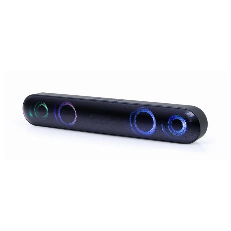 Gembird Barra sonido Bluetooth luz led negra · vista 1