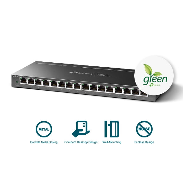 TP-Link TL-SG116E No administrado L2 Gigabit Ethernet (10/100/1000) Negro — imagen 3