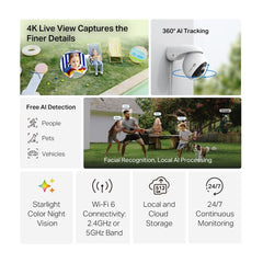 TP-Link Tapo TC46 cámara de vigilancia Esférico Cámara de seguridad IP Interior y exterior 3840 x 2160 Pixeles Techo/Pared/Poste — imagen 3