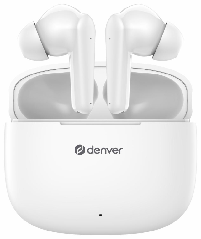 Auriculares Bluetooth Denver twe-48w inalambricos blancos · vista 1
