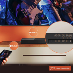 Barra sonido Hisense hs2000 2.1 subwoofer integrado 240w dolby digital bt · vista 10
