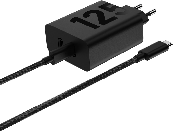 Cargador de pared Motorola 125w ganfast 2XUSB-C + cable · PG38C06632 · vista 1