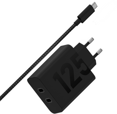 Cargador de pared Motorola 125w ganfast 2XUSB-C + cable · PG38C06632 · vista 2