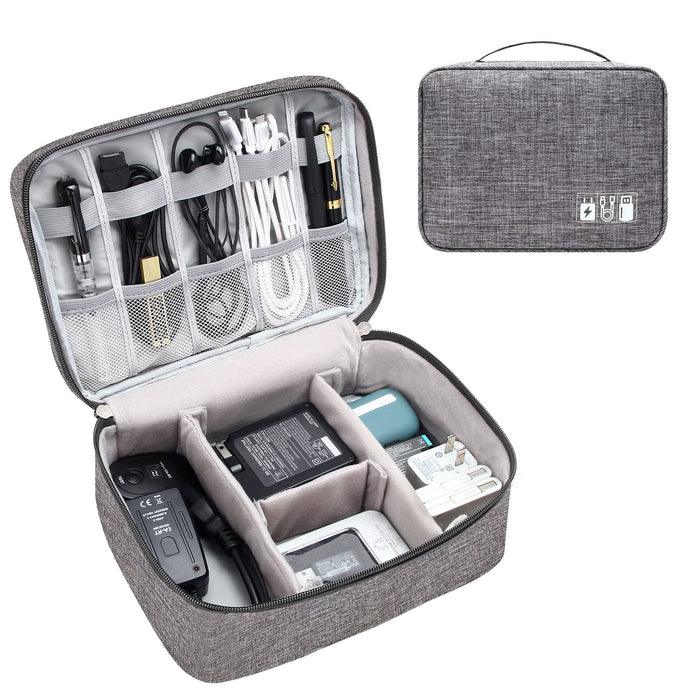 Organizador de viaje para cables y electrónica