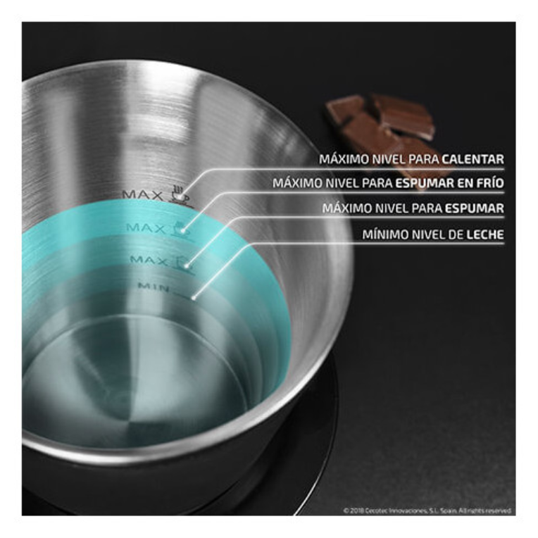 Cecotec 01518 espumador o calentador de leche Automatic milk frother/warmer Plata — imagen 2