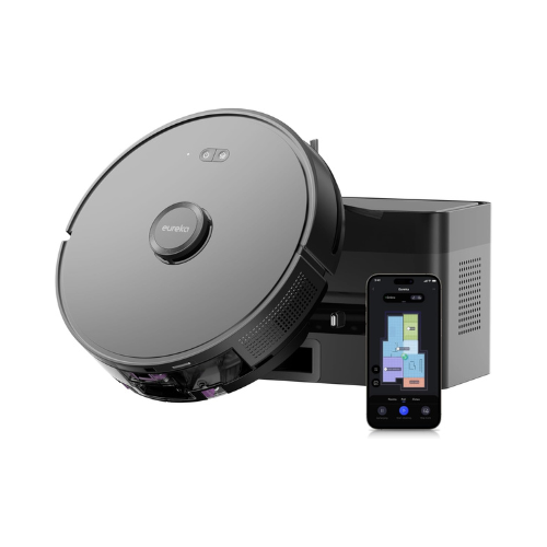 Robot aspirador Eureka N6 Plus negro con estación de autovaciado