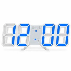 Reloj despertador digital LED azul