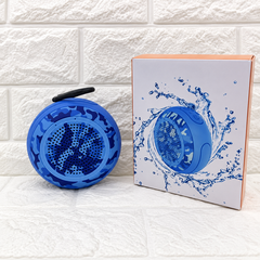 Altavoz Bluetooth compacto azul, resolución mejorada