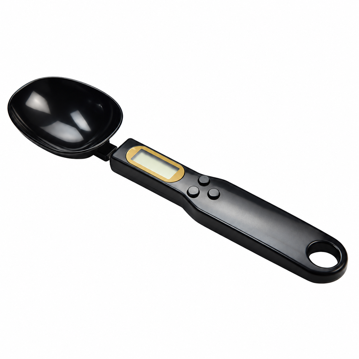 Cuchara báscula digital de cocina, negra