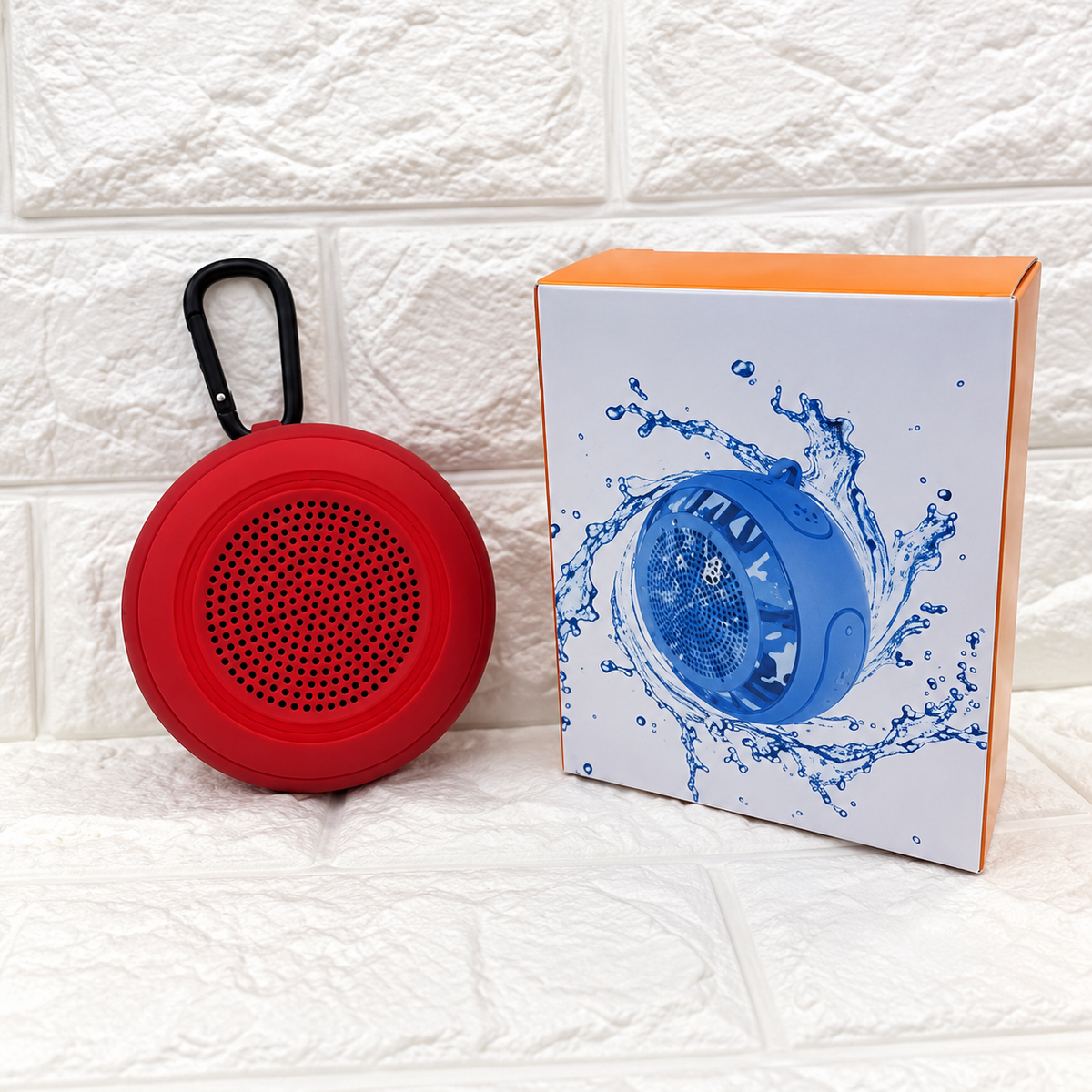 Altavoz Bluetooth compacto rojo, resolución mejorada