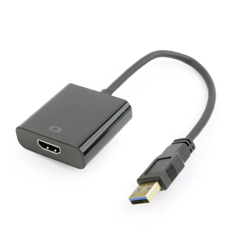 Gembird Adaptador de pantalla USB a HDMI, negro · A-USB3-HDMI-02