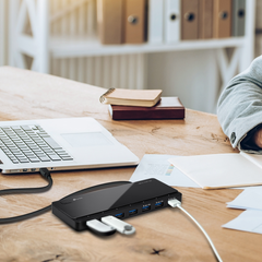 TP-Link UH700 hub de interfaz USB 3.2 Gen 1 (3.1 Gen 1) Micro-B 5000 Mbit/s Negro — imagen 4