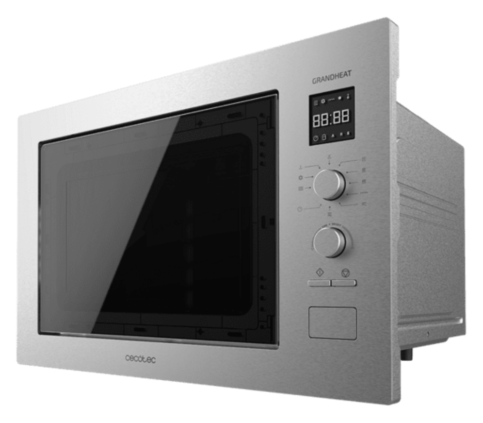 Cecotec 01400 microondas Negro, Acero