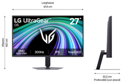 Monitor LG 27G523B-B 27" fullhd 200hz ips 1ms freesync g-sync hdr10 gaming · vista 7