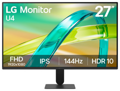 Monitor LG 27U411B-B 27" FHD 144hz ips hdr10 freesync sin marcos · vista 1