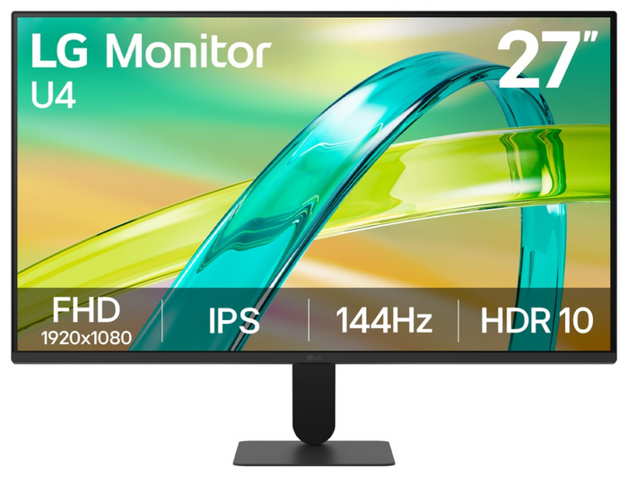 Monitor LG 27U411B-B 27" FHD 144hz ips hdr10 freesync sin marcos · vista 1