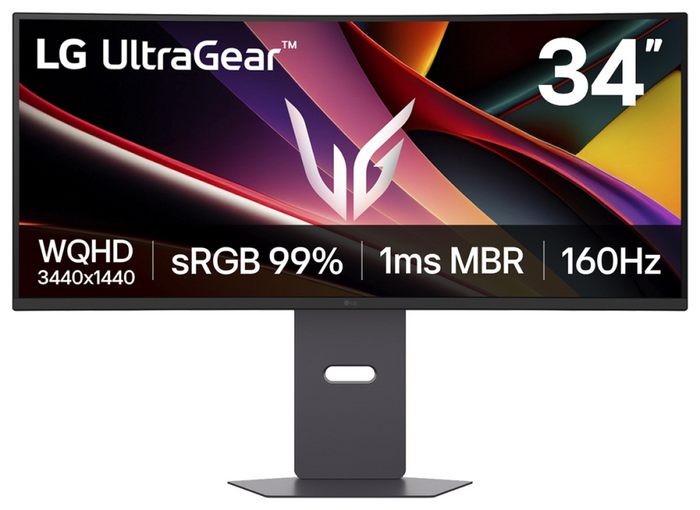 Monitor LG ultragear 34G600A-B.aeu 34" va ultrawide qhd 160hz hdr10 curvo · vista 1