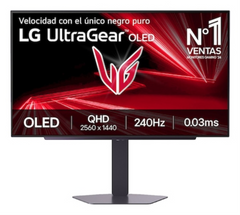 Monitor LG ultragear OLED 27GX704A-B 27" gaming qhd 240hz freesync · vista 1