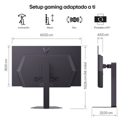 Monitor LG ultragear OLED 27GX704A-B 27" gaming qhd 240hz freesync · vista 14