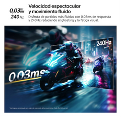 Monitor LG ultragear OLED 27GX704A-B 27" gaming qhd 240hz freesync · vista 5