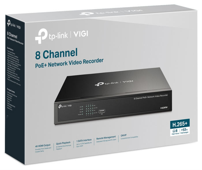 TP-Link VIGI NVR1008H-8P Negro — imagen 4