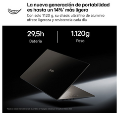 Portatil LG gram u5 16gb 512gb 14" wuxga freedos noac · 14ZB90S-G.AX55BN · vista 2