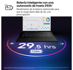 Portatil LG gram u5 16gb 512gb 14" wuxga freedos noac · 14ZB90S-G.AX55BN · vista 3