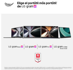Portatil LG gram u5 16gb 512gb 14" wuxga freedos noac · 14ZB90S-G.AX55BN · vista 13