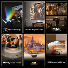 Proyector laser Hisense pt1 4k UHD 2500 lumenes hdr10+ smart tv tiro corto · vista 5