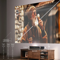 Proyector laser Hisense pt1 4k UHD 2500 lumenes hdr10+ smart tv tiro corto · vista 6
