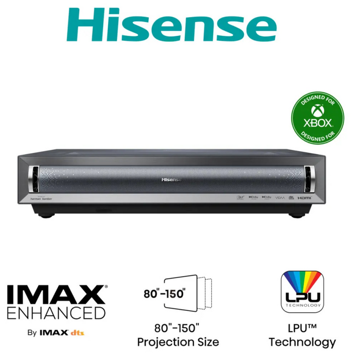 Proyector trilaser Hisense PX3-PRO 4k UHD 3000 lumenes dolby vision atmos · vista 1