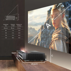 Proyector trilaser Hisense PX3-PRO 4k UHD 3000 lumenes dolby vision atmos · vista 7