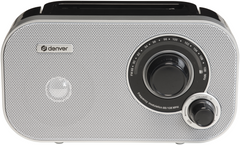 Radio Denver fm con sintonizacion analogica blanca · vista 3