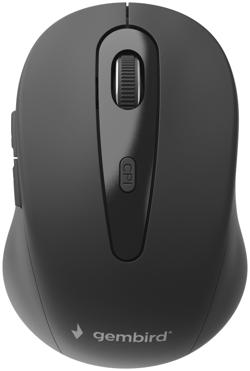 Raton Gembird 6 botones negro Bluetooth pilas · vista 1