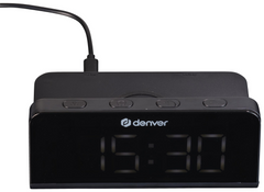 Reloj despertador Denver con carga inalambrica para smartphones · vista 2