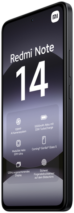 Xiaomi Redmi Note 14 16,9 cm (6.67") Ranura híbrida Dual SIM 4G USB Tipo C 6 GB 128 GB 5500 mAh Negro — imagen 4