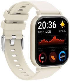 Smartwatch Denver Bluetooth con frecuencia cardiaca y presion arterial blanco · vista 1