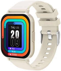 Smartwatch Denver Bluetooth con frecuencia cardiaca y presion arterial blanco · vista 3