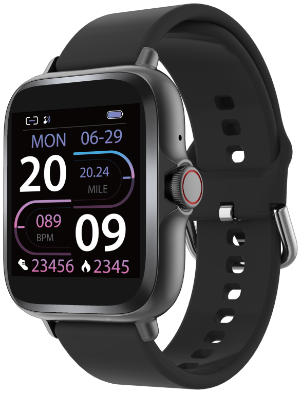 Smartwatch Denver Bluetooth con sensor de frecuencia cardiaca negro · vista 1