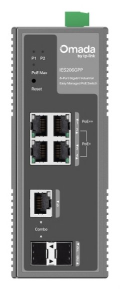 TP-Link IES206GPP switch Gestionado Gigabit Ethernet (10/100/1000) Energía sobre Ethernet (PoE) Negro — imagen 2