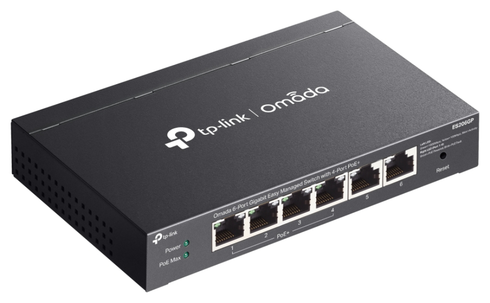 TP-Link Omada ES206GP switch Gestionado Gigabit Ethernet (10/100/1000) Energía sobre Ethernet (PoE) Negro — imagen 4