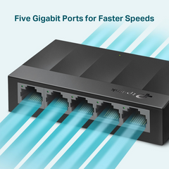TP-Link LS1005G switch No administrado Gigabit Ethernet (10/100/1000) Negro — imagen 3