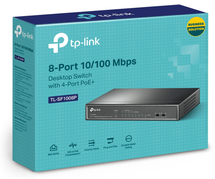 TP-Link TL-SF1008P No administrado Fast Ethernet (10/100) Energía sobre Ethernet (PoE) Negro — imagen 4