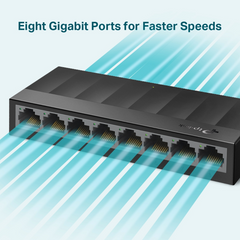 TP-Link LS1008G switch No administrado Gigabit Ethernet (10/100/1000) Negro — imagen 3