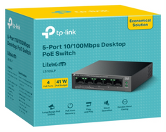 TP-Link LiteWave LS105P No administrado Fast Ethernet (10/100) Energía sobre Ethernet (PoE) Negro — imagen 4