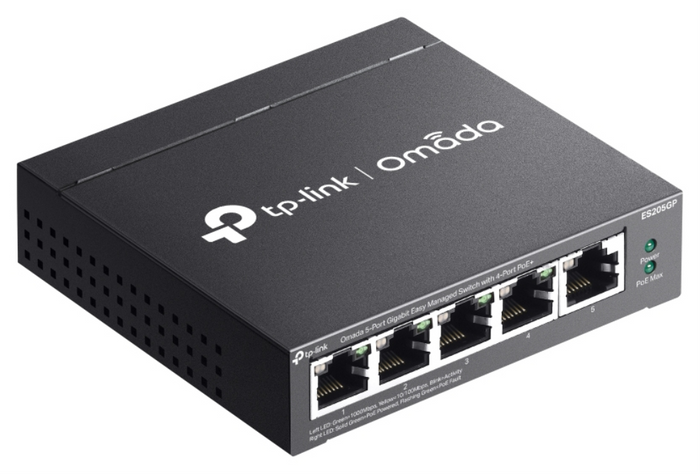 TP-Link Omada ES205GP switch Gestionado Gigabit Ethernet (10/100/1000) Energía sobre Ethernet (PoE) Negro — imagen 4